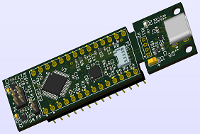 3D render of assembled ST68F50/ST65F51 module